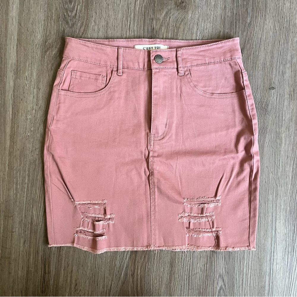 Pink Jean Skirt 💕
